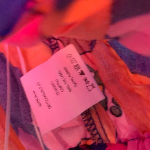 Abel The Label Ladies Multicolor Floral Rayon Sleeveless Crop Tank Top Size XS - Picture 6 of 9